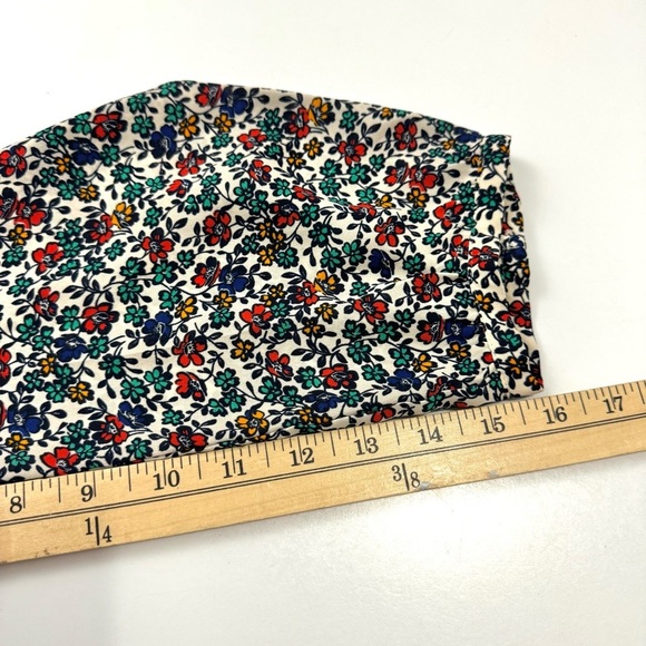 J. Crew Relaxed Printed Ruffled Casual Dress Fiery Sunset Ditsy Floral Size M - Picture 14 of 16